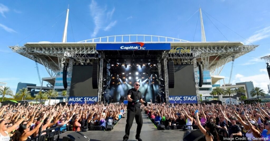 Pitbull 2026 CFP Championship tailgate concert Hard Rock Stadium Miami